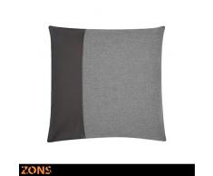 Malton Coussin Simili Cuir 45x45cm 6 Couleurs + Rembourrage 450g (Gris foncé)