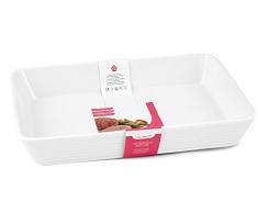 Home Plat Ã Four Rectangulaire, Porcelaine, Blanc, 40x27 cm