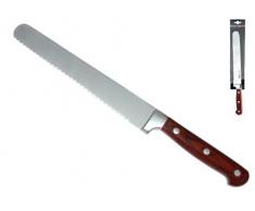 Home Couteau Ã Pain, 21Â cm, Acier Inoxydable, Bois