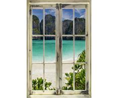 Scenolia Tableau Verre Acrylique Un Regard sur LA Plage 60 x 90 cm | DÃ©coration Murale Design Fait en France