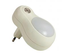 Arcas, veilleuse, Blanc, 2Â Led 6000Â K, plastique, 9.2Â x 7Â x 5.6Â cm, Plastique, weiÃ, 9.2 x 7 x 5.6 cm