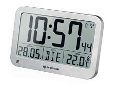 BRESSER 7001801 Horloge Murale, argentÃ©, 225x150mm