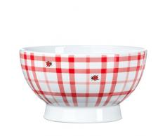 Feinkost KÃ¤fer 102732 Vaisselle, Porcelaine, Blanc/Rouge, 12,5 x 12,5 x 7,5 cm