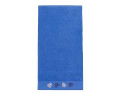 Sancarlos Feuilles Serviette, 100% Coton Ã©ponge, Bleu Marine, Coiffeuse