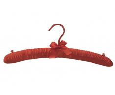 Le Cintre Français - Pack de 100 - CHARM 38 ROUGE Cintre Tissu Satin Rouge 38x4x14 cm