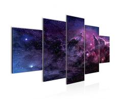 Tableau decoration murale Ãtoiles Galaxy - XXL Impression sur Toile Salon Appartment 5 Parties - prÃªt Ã accrocher - 612453a