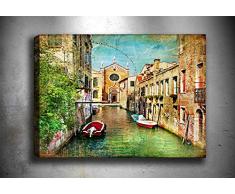 Bonamaison Peinture sur toile, multicolore, 40 x 60 cm - ConÃ§u et fabriquÃ© en Turquie