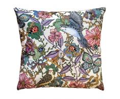 Nadja Wedin design perruches Blanc cassé â Housse de Coussin Coton 48 x 48 cm