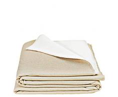 Couverture Soft Star - Couverture Polaire avec Crochet - Un côté Moelleux - Une Face Brillante - 160 x 200 cm - par zoeppritz Depuis 1828, 100 Gold, 160x200cm