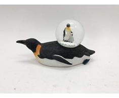 Katerina Prestige ME1127 Boule Neige Figurine Pingouin, Blanc Noir Orange, 7x9x7