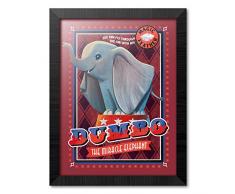 Erik® PE30X40CM0022 Tableau décoratif encadré, Disney Dumbo au Cirque, 37 x 45 cm