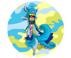 Stickie Stuff Fly Grins DIY adhÃ©sif Tissu Cercles Murale sur Toile, tissÃ© Polyester, Grande, 71Â x 71Â cm, Multi/Couleur