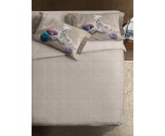 Ipersan 1 Personne Parure Housse de Couette Fine Art My Sweet Cat 155x240 Couleur Gris/Blanc