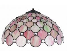 Lumilamp 5LL-5800 Tiffany Parasol en Verre dÃ©coratif Multicolore Ã 40 x 25 cm