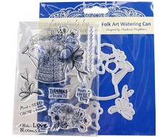 Tattered lace Folk Art Arrosoir, Argent