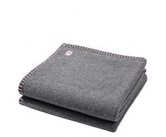 zoeppritz since 1828 Couvre-lit matelassé - Plaid élégant en Pure Laine Vierge avec Crochet - 130 x 190 cm, Laine Vierge, 310 Rose, 150 x 200 cm