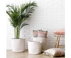 Kenay Home Panier Ã Linge en Coton Rose Moyen 31 x 34 x 31 cm