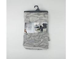 douceur dintérieur plaid 180x220cm imitation fourrure ecaille gris