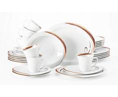 Seltmann Weiden Service de Table 30 piÃ¨ces Blanc