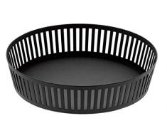 YAMAZAKI home 3814 Tower Corbeille à Fruits en Acier à Rayures Noir