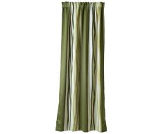 enzo enrico Rideau occultant imprimÃ©, 145Â x 255Â cm des 2Â CÃ´tÃ©s, Avant Motif Bandes longitudinales arriÃ¨re uni Vert