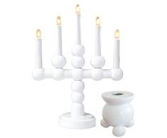 Star 225-08 chandelier Bodil & Kul 5 lumières, matériel: bois, couleur: blanc ca. 37 x 28 cm boite coloré