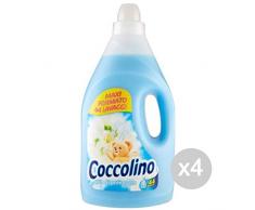 Coccolino Set 4 adoucissant Lt 4 Bleu Printemps Lessive Machine à Laver et Linge, Multicolore, Unique