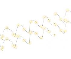 Goobay Lot de 20 guirlandes lumineuses Ã LED avec minuteur Blanc chaud