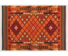 Kilim Carpets by Jalal Tapis Kilim Sivas 1Â Rouge/Multicolore 60Â x 90Â cm