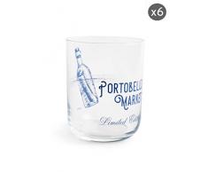 Excelsa Portobello Lot de 6 verres à eau, verre