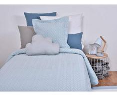 MI CASA MALBUN Couvre-lit Bleu (lit de 150), 80% Coton, 20% Polyester