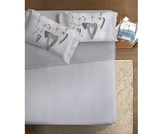 Ipersan 1 Personne Complet lit Fine Art Photographique Cuori Couleurs Gris/Blanc 160x300 cm.