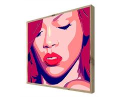 CCRETROILUMINADOS Pop Art Tableau avec Cadre en Bois illuminÃ© avec lumiÃ¨re LED, mÃ©thacrylate, Multicolore, 60 x 60 cm