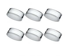 silberkanne Lot de 6 Ronds de Serviette argentÃ©s en Forme de Fils - 6 cm - pour Serviettes de Table - PlaquÃ© Argent - Finition de qualitÃ© supÃ©rieure