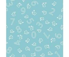 Rubio Hogar Blonde Maison numÃ©ros Tour de lit, Coton, Bleu, 1Â Place, 60Â x 40Â x 3Â cm