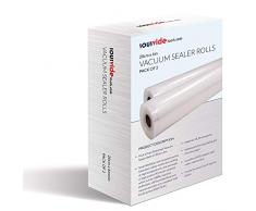 Rouleaux de sacs dâemballage sous vide dâair SousVideTools, rouleau de 6Â m x 20Â cm, lot de 2 rouleaux