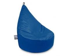 Happers Pouf Fauteuil en Similicuir pour intÃ©rieur avec garnissage, Couleur Bleu Taille XL