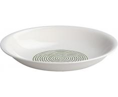 Alessi Agv31/2 Acquerello Assiette Creuse en Bone China Décorée, Set de 4 Pièces