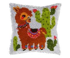 Orchidea Llama Kit de coussin avec crochet 40 x 40 cm