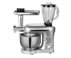 Robot patissier hachoir blendeur multifonction 1500W bol 5.5L VIPER PRO Gris acier