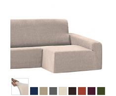 Eiffel Textile Le Havre Chaise LongueÂ âÂ Housse canapÃ© Bras Long Droite 280 x 195 x 2 cm Blanc Ivoire