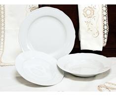 H&H 4361409Â H & H Alba Plat Rond, 31Â cm, Porcelaine, Blanc
