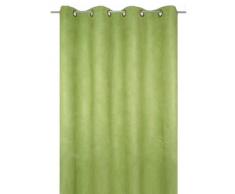 Bel Air 0SG1001-0020 Picadilly Rideau Suédine Traitée Antitaches Finition Oeillets et Ourlets Tilleul 145 x 270 cm