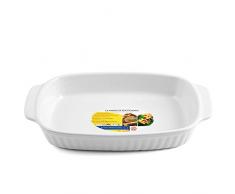 Home Plat rectangulaire, 30Â x 18Â x 4.5Â cm, Blanc