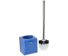 Kleine Wolke Porte Brosse WC en céramique, Pierre, Bleu Roi, 10.8 x 10.8 x 38 cm