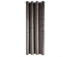 Eurofirany Pierre Rideau en Velours à Åillets Velvet, Beige foncé, 140X250cm