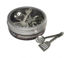 Fabscraps Argent embellissements de Cuisine charmes, spatule et Åufs de