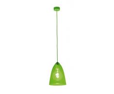 sulion Glassy Lampe de plafond Suspension E27, 60Â W, vert, 21.5Â x 21.5Â x 160Â cm