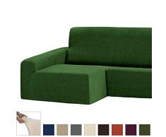 Eiffel Textile Le Havre Chaise Longue â Housse canapé Bras Long Gauche 280 x 195 x 2 cm Rouge