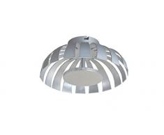 Luce Ambiance Design logement Suspension MÃ©tal, 24Â W, Argent, 35Â x 35Â x 12,5Â cm